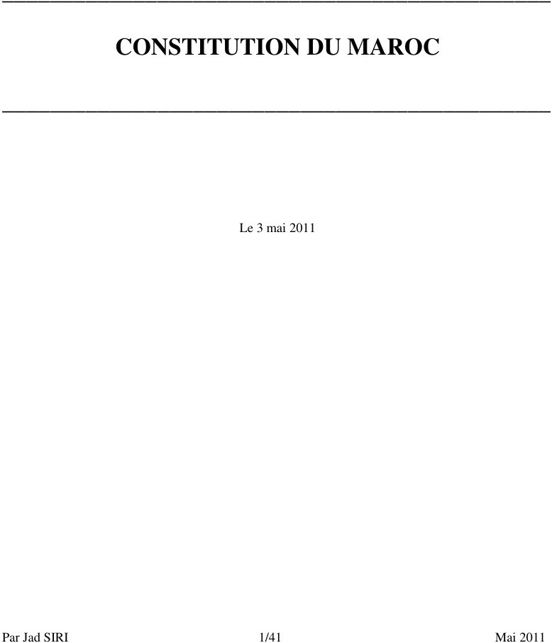 Constitution du Maroc