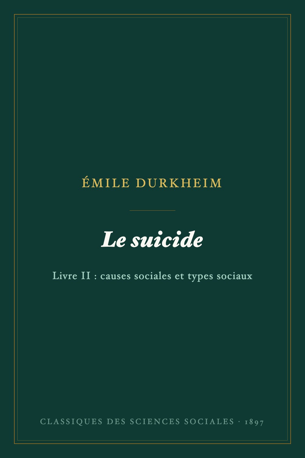 Le suicide. Étude de sociologie