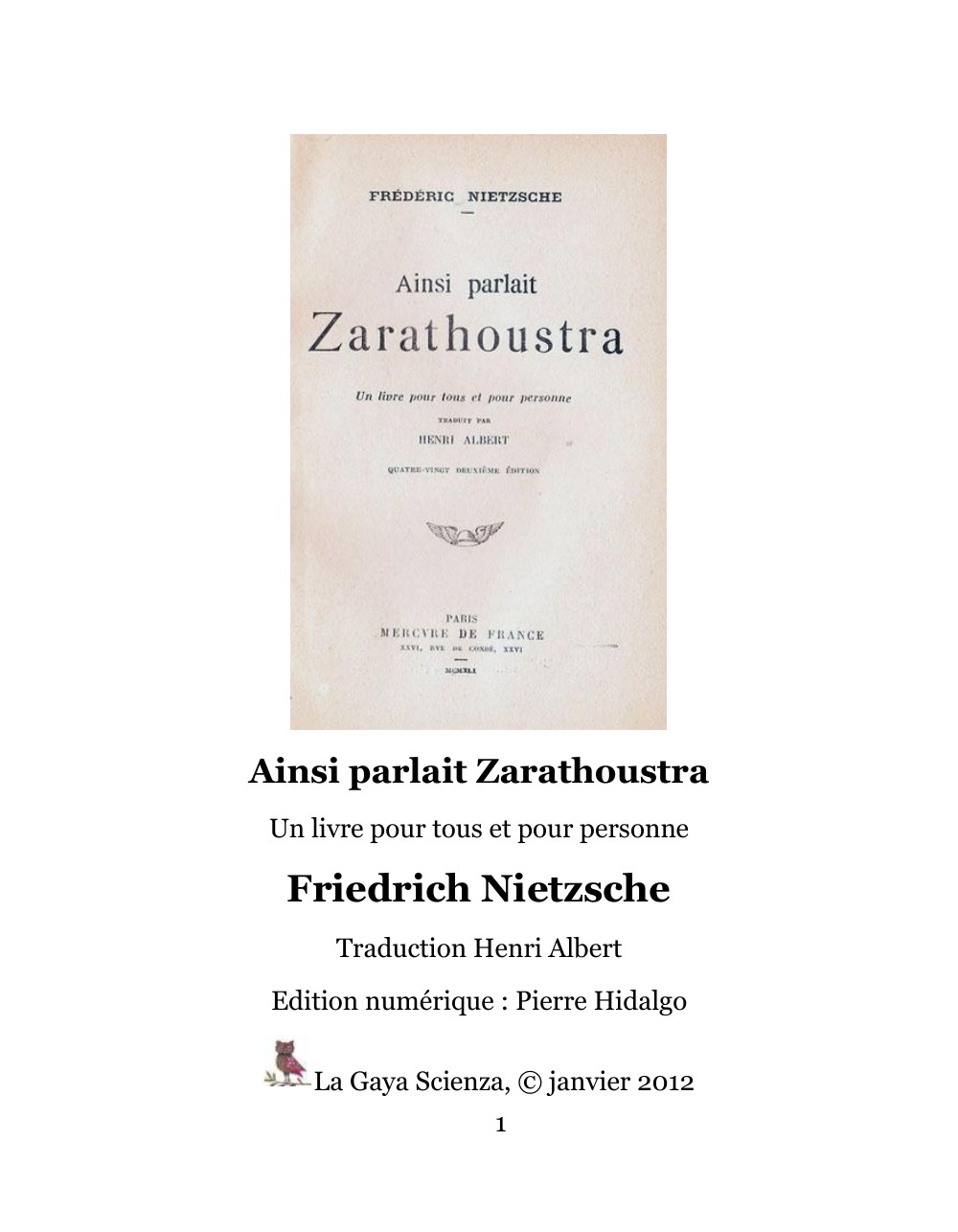 nietzsche zarathoustra