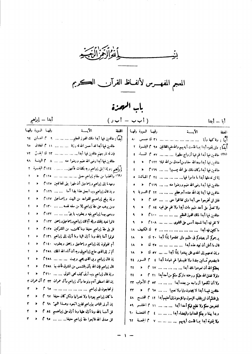 المعجم المفهرس لألفاظ القرآن الكريم 1